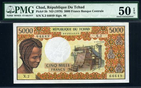 Chad banknotes 5000 Francs banknote of 1978|World Banknotes & Coins ...