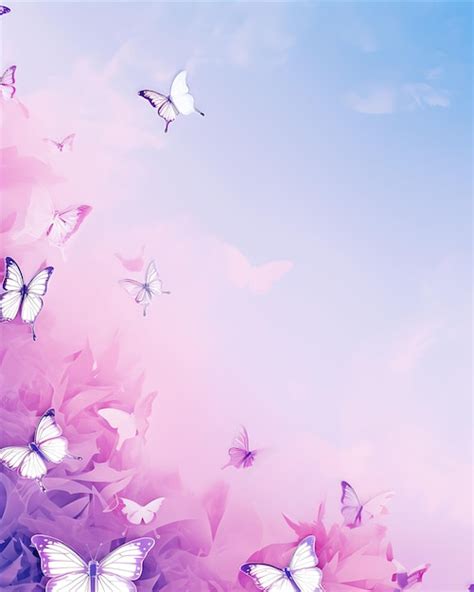 Premium Photo | Butterflies Pink Blue Background