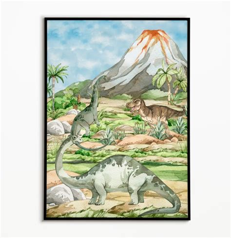 Dinosaur Posters T Rex Poster Dinosaur Prints Dinosaur - Etsy