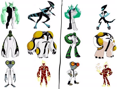 Here’s all my Ben 10 classic looking reboot aliens compared to the ...