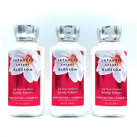 Bath and Body Works Japanese Cherry Blossom Body Lotion 3-Piece Bundle ...