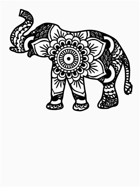 'Mandala Elephant Black' Essential T-Shirt by laurauroraa | Dessin d ...