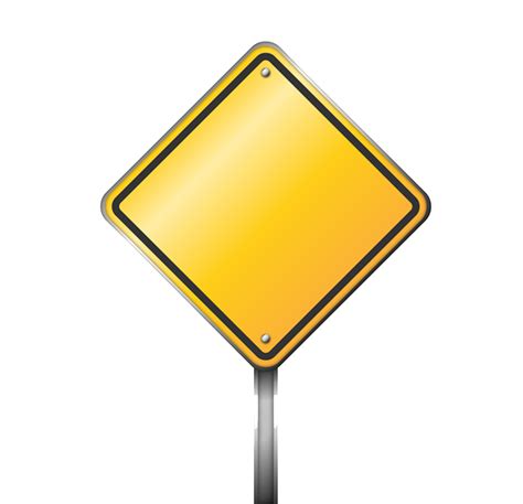 Blank Road Sign Png - Yellow Street Sign Png Clipart - Full Size ...