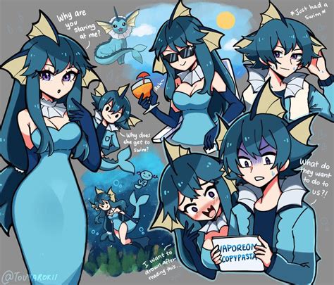 Vaporeon Gijinkas 💧 | Gijinka / Moe Anthropomorphism | Pokemon, Pokemon ...