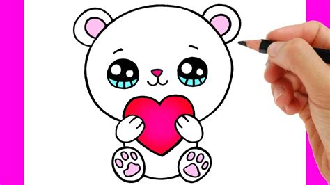 HOW TO DRAW A CUTE BEAR KAWAII EASY STEP BY STEP - DRAWING A POLAR BEAR ...