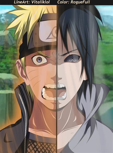 Naruto Uzumaki vs Sasuke Uchiha by RogueFull on DeviantArt