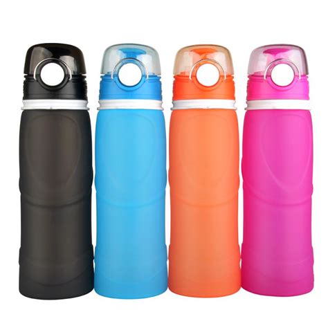 Silicone water bottle, Cheap silicone foldable water bottle ...