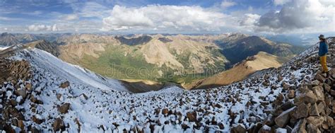 Mount Elbert Summit Panorama Stock Image - Image of outdoorsman ...