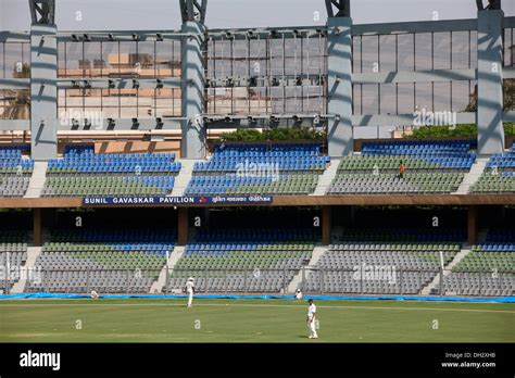 empty sunil gavaskar pavilion stand Wankhede Stadium Mumbai Stock Photo ...