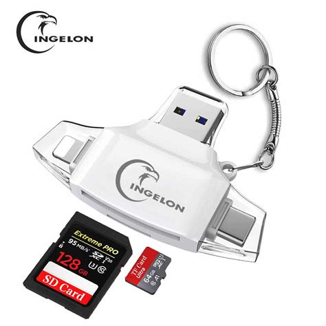 Ingelon SD Card Reader Microsd usb c micro Adapter 4 in 1 carte sd Type ...