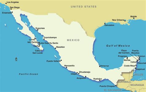 Ports In Mexico Map - Coriss Cherilynn