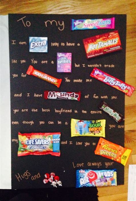 Valentines Candy Poster Gifts for Boyfriend - Castle Random