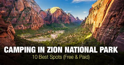 Best Camping in Zion National Park - 10 Best Spots (Free & Paid)