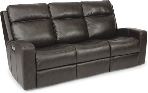 Flexsteel Living Room Power Reclining Sofa with Power Headrests - Skaff ...