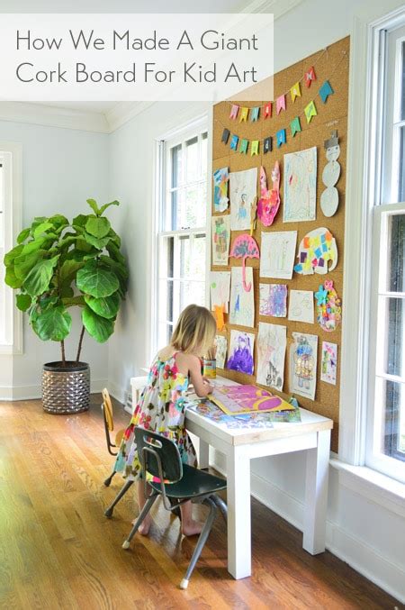 How To Make A Giant Cork Board Wall For Kid Art | Young House Love