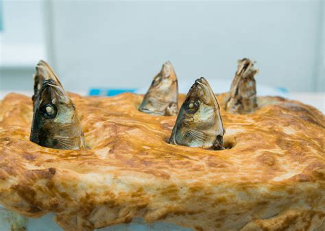 The History of Stargazy Pie in England’s Cornish Village of Mousehole