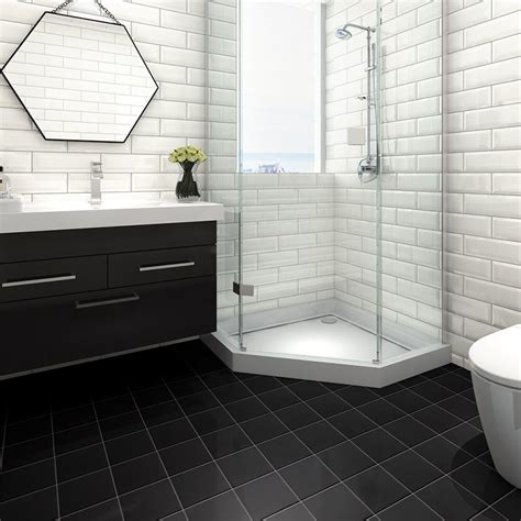 China Bathroom Floor 200X200mm Glazed Ceramic Decorative Black Tile ...