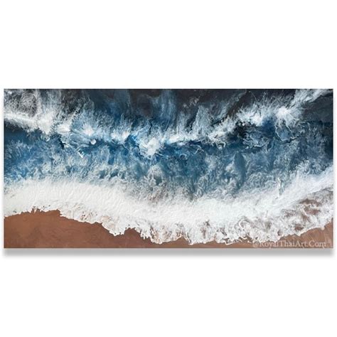 Abstract Wave Painting - Buy Original Ocean Art Online l Royal Thai Art