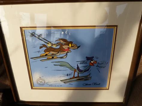 WARNER BROS WILE E Coyote Acme Road Runner Spray Le Cel Signed Chuck ...