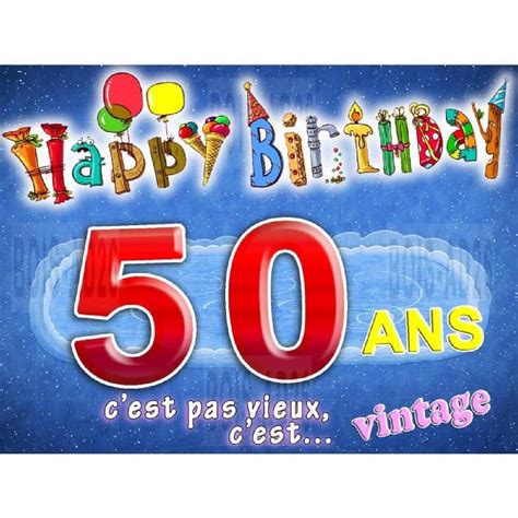 Carte anniversaire à imprimer gratuitement 50 ans - Elevagequalitetouraine