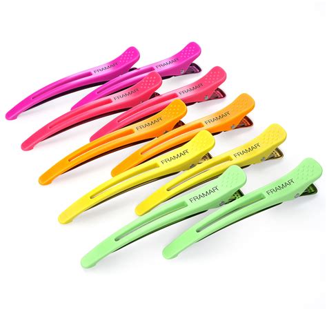 Framar Neon Hair Clips 10 pack – Professional Hair Clips for Styling ...