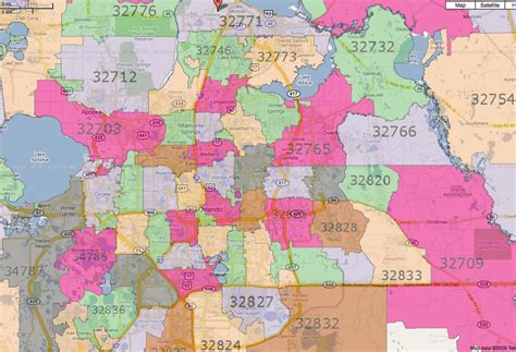 Orlando Florida zip code map - Orlando fl zip code map (Florida - USA)