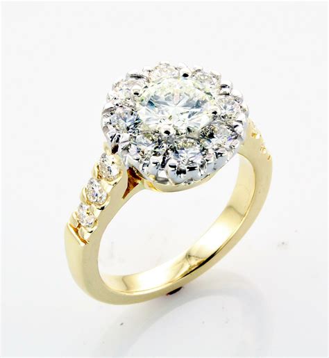 Yellow Gold Diamond Engagement Ring by Keezing Kreations