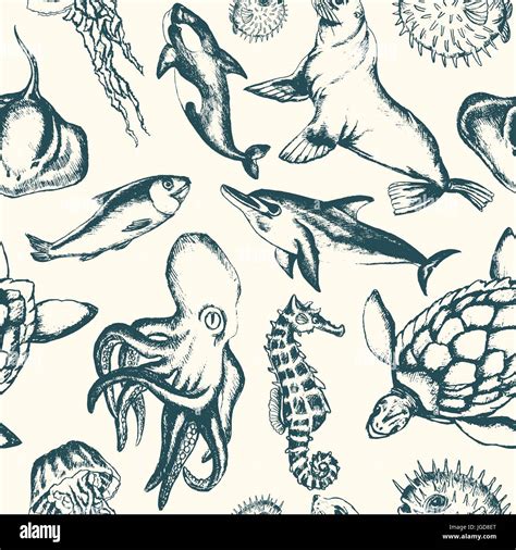 Draw Sea Creatures Sea Creatures Drawing At Getdrawings.Com - Bolsos ...