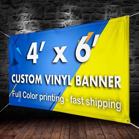 4x6' Custom Banners Vinyl Banner printing 13oz full | Etsy