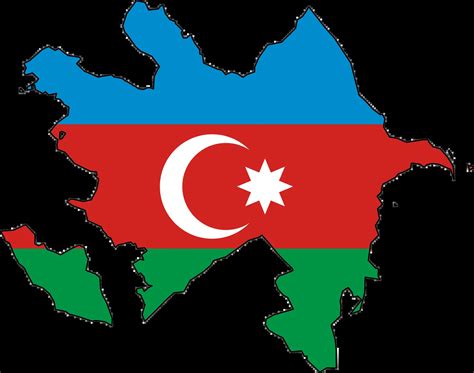 Azerbaijan Flag Map - MapSof.net