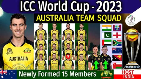 ICC World Cup 2023 - Australia Team Squad | Australia Team World Cup ...