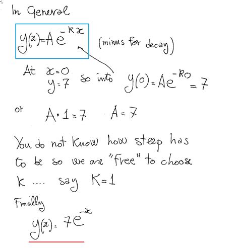 How do you state an equation for an exponential function that passes ...