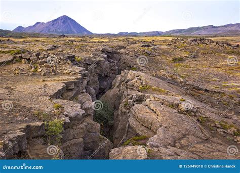 Rift Zone Near MÃ½vatn Lake in Northeast Iceland Stock Photo - Image of ...