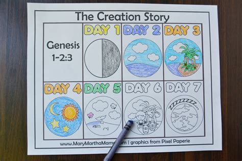 7 Days Of Creation Printables - Printable Word Searches