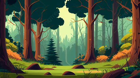 Forest Beautiful Cartoon Background, Forest, Cartoon, Cartoon Forest ...