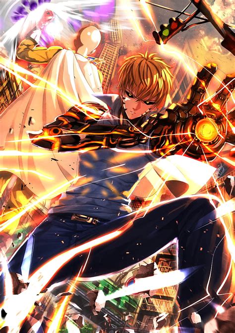 HD wallpaper: Genos, One Punch Man, backgrounds, no people, full frame ...