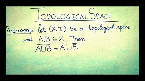 Theorem, Topological Space - YouTube