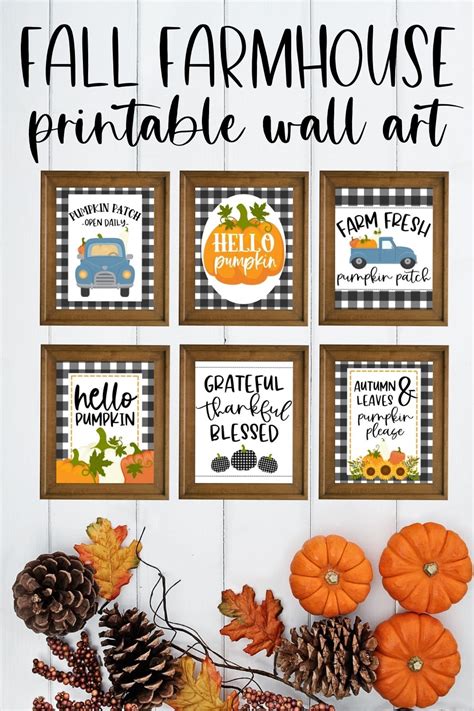 Buffalo Plaid Printable Farmhouse Fall Signs For Your Fall Farmhouse Home