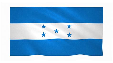 Flag Of Honduras Waving On White Background Stock Motion Graphics SBV ...