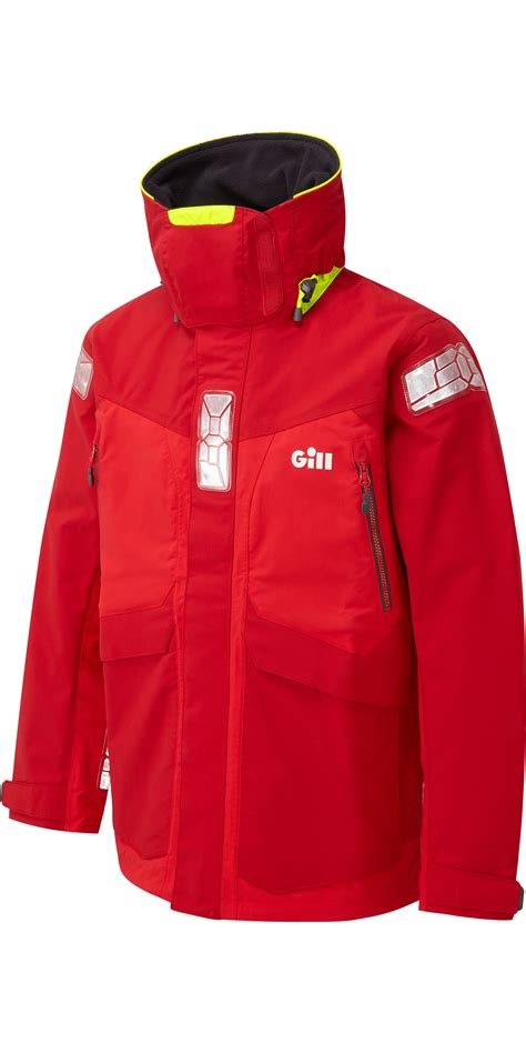 2019 Gill Os2 Mens Offshore Jacket Red Os24j - All Sailing Jackets ...