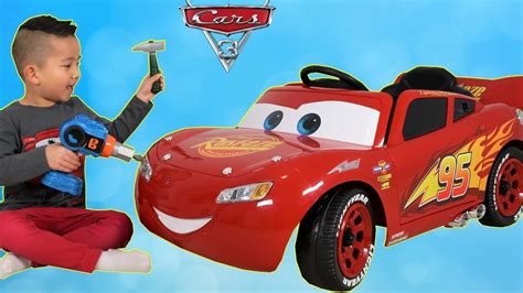 New Disney Cars 3 Lightning McQueen Battery Powered 6V Ride On Car Park ...