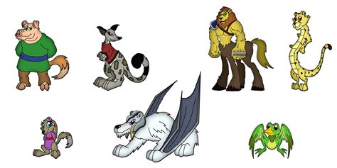 Animal Hybrids - Character Lineup 2 by Moheart7 on DeviantArt