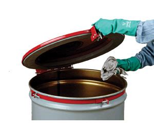 Justrite 26753 Self-latching 55-gallon Drum Lid with Vent and Gasket - Red