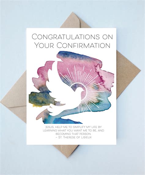 Congratulations Confirmation Card // Catholic Handmade - Etsy India