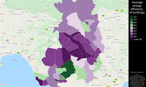 Mid-Glamorgan house energy efficiency comparision