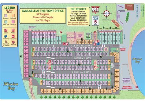 RV Rates & Map • Mission Bay RV Resort