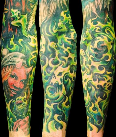 Flames Tattoo Sleeve Flame sleeve tattoo tribal Half Sleeve Tattoo ...