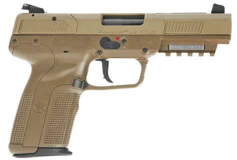 FN Five-Seven FDE 5.7x28mm Pistol, (2)-20Rd Magazines, Adjustable ...