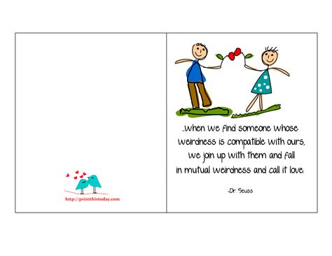 Printable Love Cards with Cute, Romantic and thoughtful Quotes