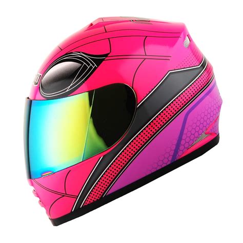 WOW Motorcycle Full Face Helmet Street Bike BMX MX Youth Kids HKY-B15 ...